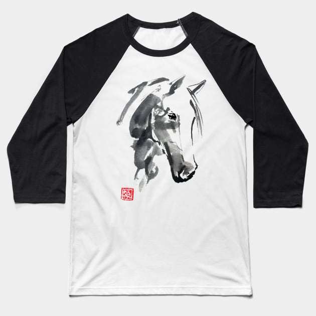 horse head 05 Baseball T-Shirt by pechane